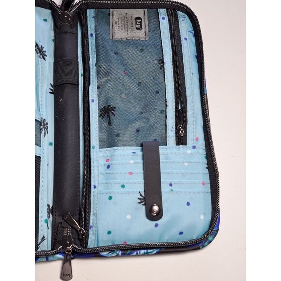 Lug Floral Quilted Wristlet Travel Passport Wallet Zipper Closure New - Picture 8 of 15